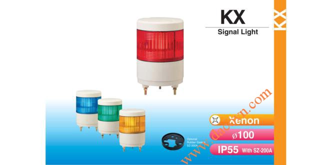 Đèn báo hiệu tín hiệu Patlite Φ100, bóng Xenon, chống rung, IP55, KX