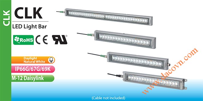Đèn LED chiếu sáng dạng thanh Patlite CLK chống chịu dung môi hóa chất, dầu mỡ, nước IP69K, 24VDC