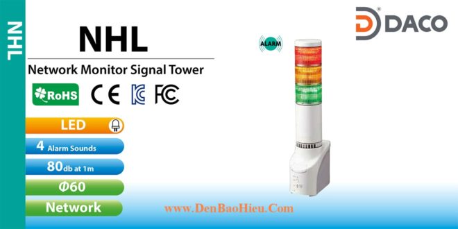 Đèn tháp kết nối điều khiển qua mạng LAN Patlite NHL-3FB1, NHL-3FV1