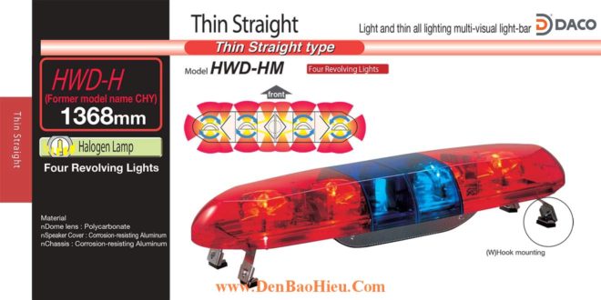 Đèn báo hiệu xe cảnh sát, cứu thương Patlite 1368mm: HWD-12HM