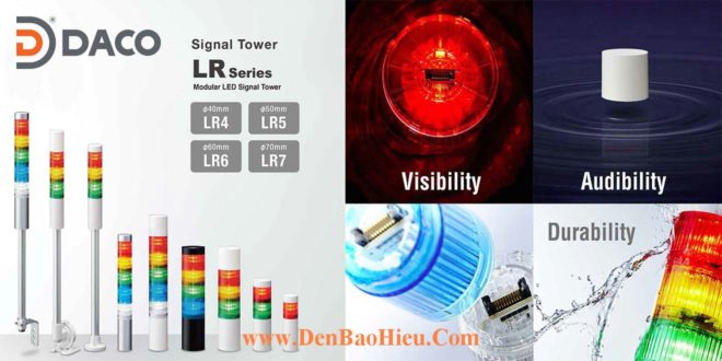 LR5-Đèn tháp Patlite Bóng LED Φ50 IP65 Ghép Module LR5