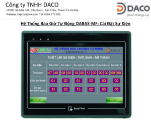 He thong Bao Chuong Tu Dong DABAS-MF- HMI- Cai Dat Su Kien