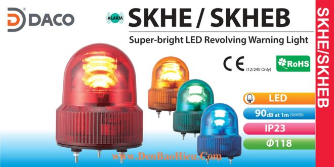 SKHE-100-R Đèn báo quay Patlite Φ118 Bóng LED IP23